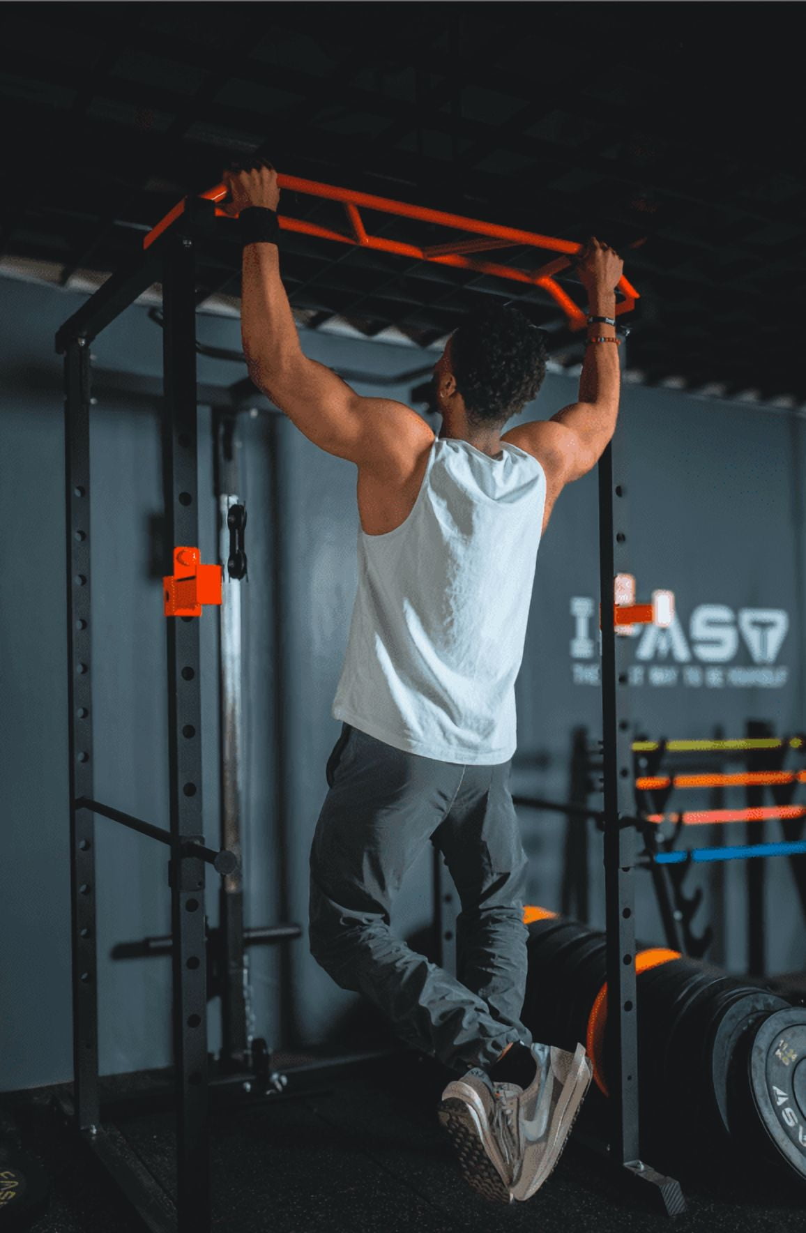 Dumbbell Rack, Multi-functional Power Cage, Home Adjustable Pullup Squat Rack 1000Lbs Capacity Comprehensive Fitness Barbell Rack with Weight Bench, Black+Red Weight Rack,Steel Weight Storage Rack