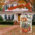 thumbnail image 4 of diyeu Happy Fall Garden Flag 12x18 Inch Double Sided Outside, Pumpkin Autumn Rustic Yard Outdoor Flag, 4 of 6