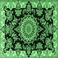thumbnail image 1 of Ahgly Company Indoor Square Medallion Emerald Green Traditional Area Rugs, 6' Square, 1 of 4