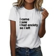 thumbnail image 1 of YDLCAFD T-Shirt pour Femmes Adapté à l'Impression Col Rond Manches Courtes Tee Tops Tunique Blouse, 1 of 5