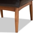 thumbnail image 6 of Baxton Studio Riordan Mid-Century Modern Dark Brown Faux Leather Upholstered and Walnut Brown Finished Wood Dining Chair, 6 of 7