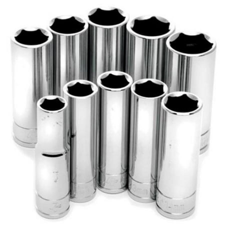 

Performance Tools W38402 10 Piece 3/8in. Drive Metric Deep Socket Set