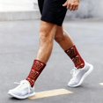 thumbnail image 1 of Bas Rouges Thème de Noël Confortables Chaussettes de Sport Mi-Mollet Imprimées 3D Mignonnes, 1 of 5