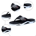 thumbnail image 3 of Rokment Mens Orthopedic Flip Flops Comfortable Non Slip Air Cushion Arch Support Walking Slip on Thong Beach Slippers Barefoot Water Sandals for Indoor Outdoor Black Size 6, 3 of 5