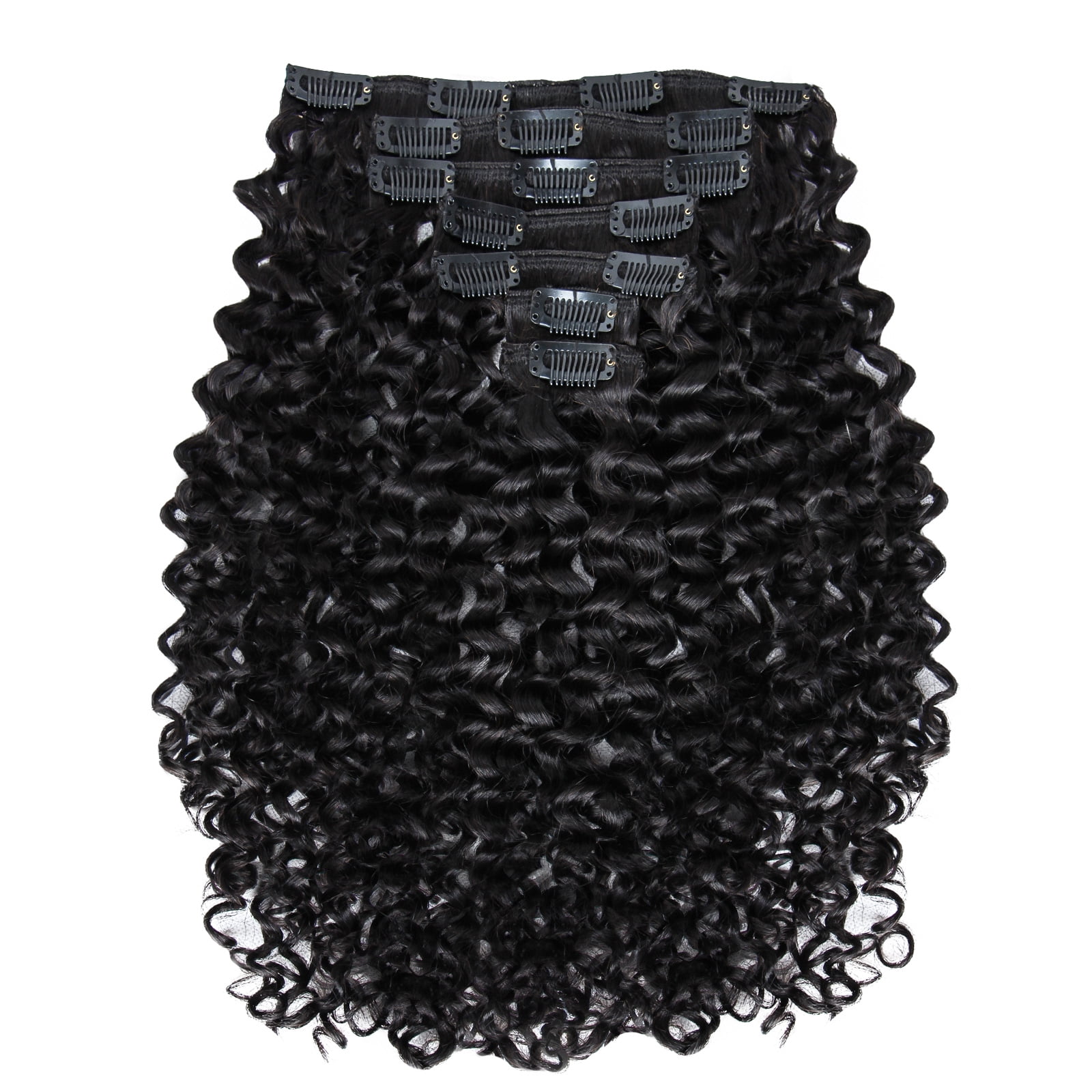100% Human Hair Wig Water Wave 18" Natural Black Hair Heat Resistant Bleachable