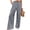 DarkGrey, variant on PUWEI Women's Cotton Linen Casual Pants Button up High Waist Wide Leg Trousers with Pockets