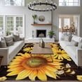 thumbnail image 4 of Sunflower Area Rug 6x9 Washable Rug Non Slip Yellow Floral Elegant Pastoral Flowers Watercolor Large Area Rug Soft Stainresistant Indoor Floor Carpet for Living Room Bedroom Home Office Dining Room, 4 of 8