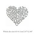 thumbnail image 2 of Troquel metálico de corazón Liyijia 6,8 x 6,1 cm, color plata, 2 of 7