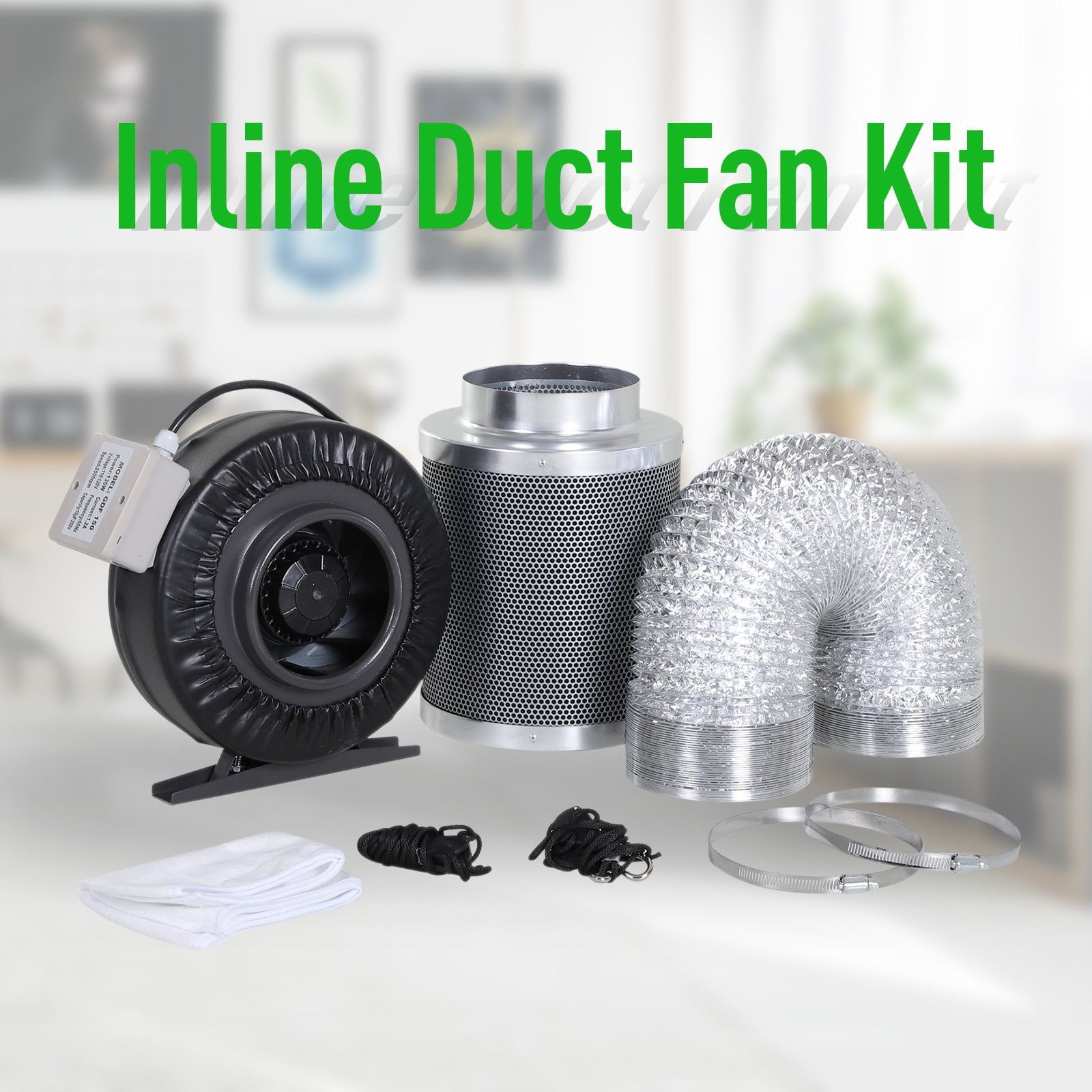 4in inline fan carbon filter