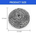 thumbnail image 6 of Tripumer 18 Pcs Stainless Steel Scourers 2.5 inch Steel Wool Scrubbers Stainless Steel Sponges Stainless Steel Scrubber Metal Scouring Pads Steel Wool Pads for Cleaning Dishes Pots Pans Grills, 6 of 8