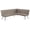 Taupe, variant on Dodson Fabric Upholstered L-Shaped Nook Dining Bench Taupe