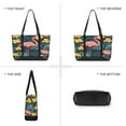 thumbnail image 6 of FORMRS Canvas Laptop Tote Bag for Women with 15.6" Computer Compartments Shoulder Handbag, Pink Floral Flamingo, 6 of 7