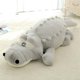 thumbnail image 3 of Ounissouiy Adorable reptil hogar Hotel portátil sala de estar dormitorio cama Animal relleno peluche almohada pierna cojín regalo de cumpleaños Animales de peluche y juguetes de peluche Gris 150cm, 3 of 6