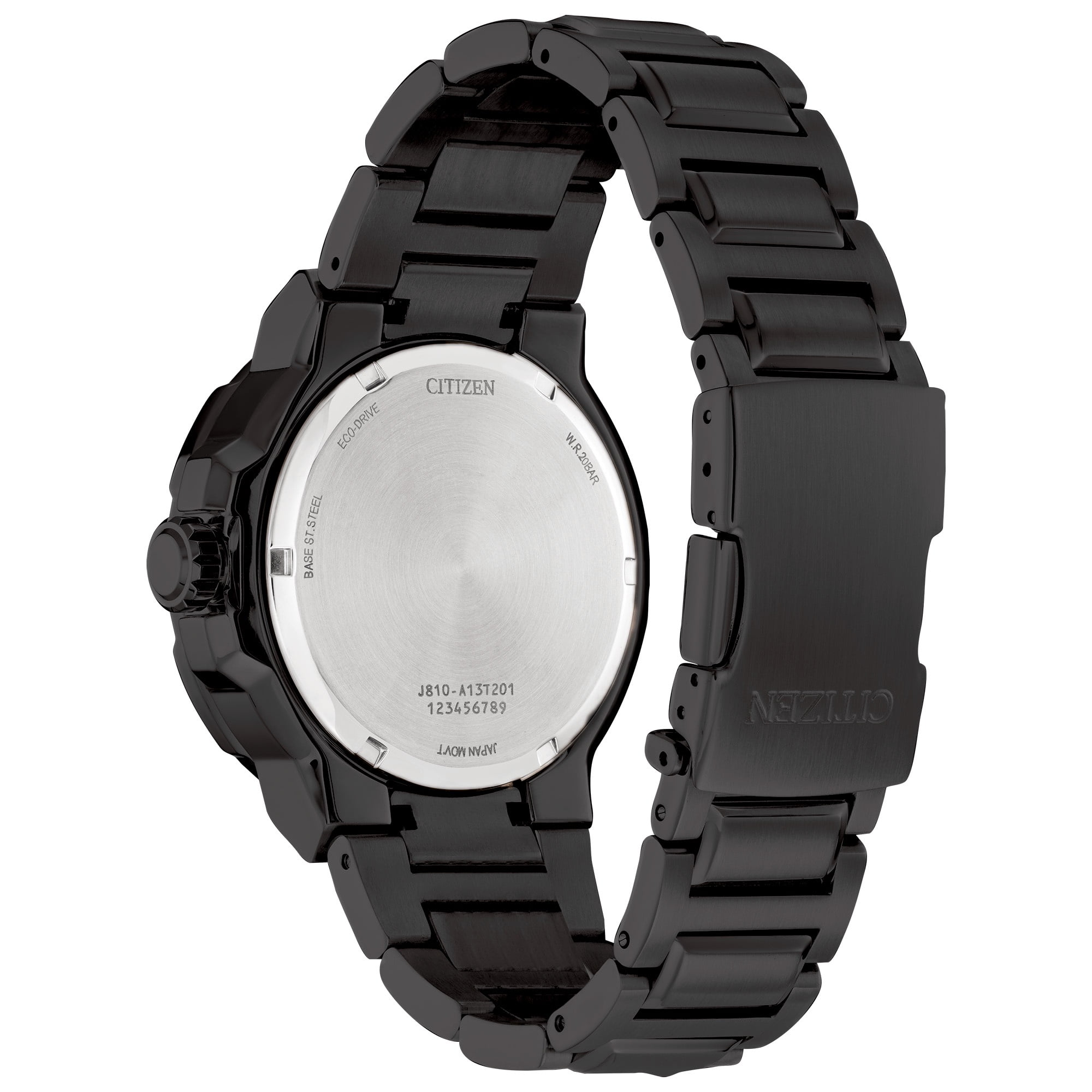 CITIZEN Eco-Drive ブラックダイヤル WR 20 bar Citizen Eco-Drive Black Dial, Case and Band - Robinette Jewelers