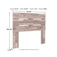 thumbnail image 4 of Signature Design by Ashley Neilsville Rustic Coastal Full Panel Headboard, Ready-to-Assemble, Whitewash Butcher Block, 4 of 6
