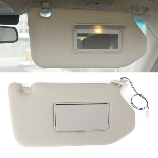 Right Sun Visor Gray For 13-18 Pathfinder 14-17 Infiniti QX60 w/ Lamp