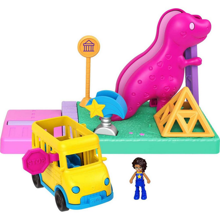 Polly Pocket Pollyville coffret École avec mini-figurines Polly et Shani,  plusieurs espaces de jeu et accessoires inclus, jouet pour enfant, GVY51 :  : Jeux et Jouets