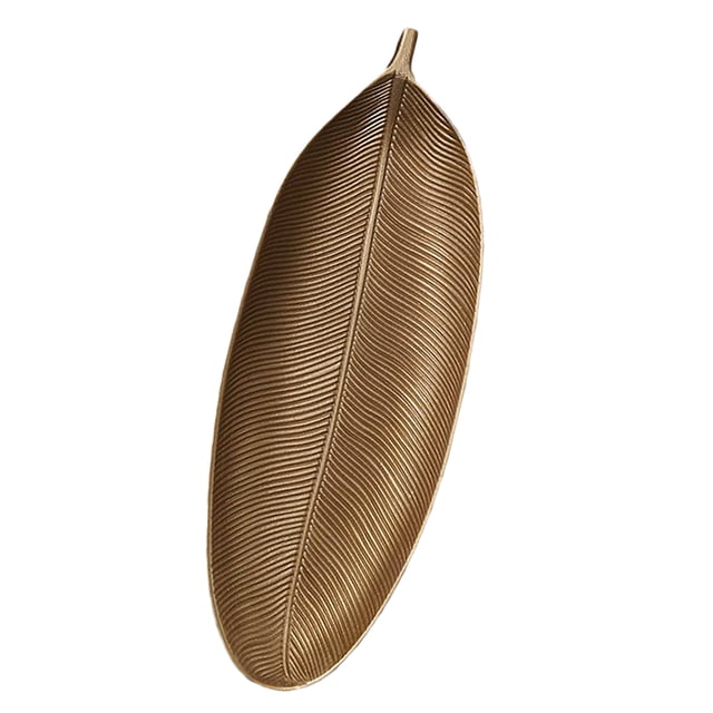 Contenedor de Cocina de Hierro y Bambú para Facil de Limpiado - Leaf_S Sunnimix Bandeja de postre de madera