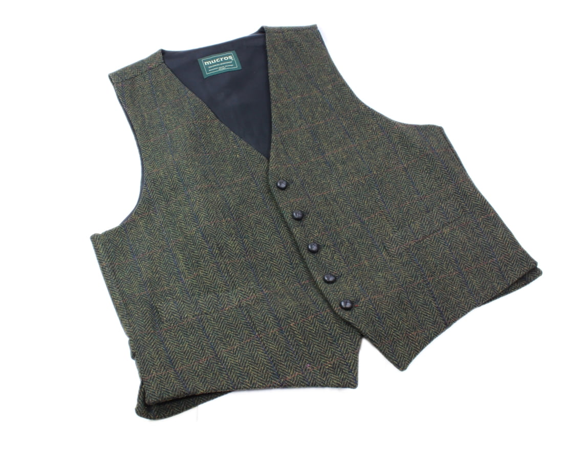 Full back shop tweed vest