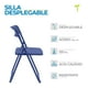 thumbnail image 5 of Silla Plegable Acero Tubular Calibre 18 VIVIANA Plástico Resistente C/ Patas Antiderrapante Multifuncional Onof, 5 of 6