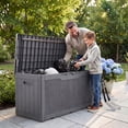 thumbnail image 2 of Homall 100-Gallon Outdoor Box Deck Plastic Resin Storage Box, Gray, 2 of 7