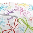 thumbnail image 3 of Dragonfly Pouf Cover with Zipper, Insects Winged Freedom Colorful Animal Illustration, Soft Decorative Fabric Unstuffed Case, 30" W X 17.3" L, Multicolor, by Ambesonne, 3 of 5