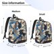 thumbnail image 2 of Balery Exotic Blue Cat Mochila Clásica Impresa Básica para Viaje, Mochila Escolar Resistente al Agua, Mochila de Lona con Correas Ajustables-Medium, 2 of 5