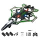 thumbnail image 1 of Avión RC de ala fija con luces LED, juguete de acrobacias, planeador de control remoto Batería verde 3, 1 of 9