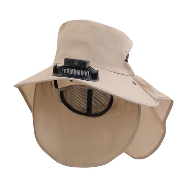 Sombreros para mujer con ventilador solar, visera, protección solar, ventilador de carga, sombreros de protección solar, prácticos sombreros de poliéster para mujer