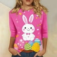 thumbnail image 2 of TSADFHJI Chandail en Molleton pour Femmes Graphique Mode Dames Jour de la Saint-Patrick Imprimé Décontracté Manches 3/4 Col Rond T-Shirt Haut m, 2 of 5