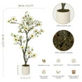 thumbnail image 3 of Artificial Magnolia Tree 4ft/5ft/6ft, Realistic Faux Plant with Adjustable Branch, Elegant Blooms, Easy to Assemble & Low Maintenance for Home & Office Decor, 3 of 8