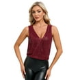 thumbnail image 4 of Women's Sparkly Sequin Sleeveless Tank Top, 4 of 5