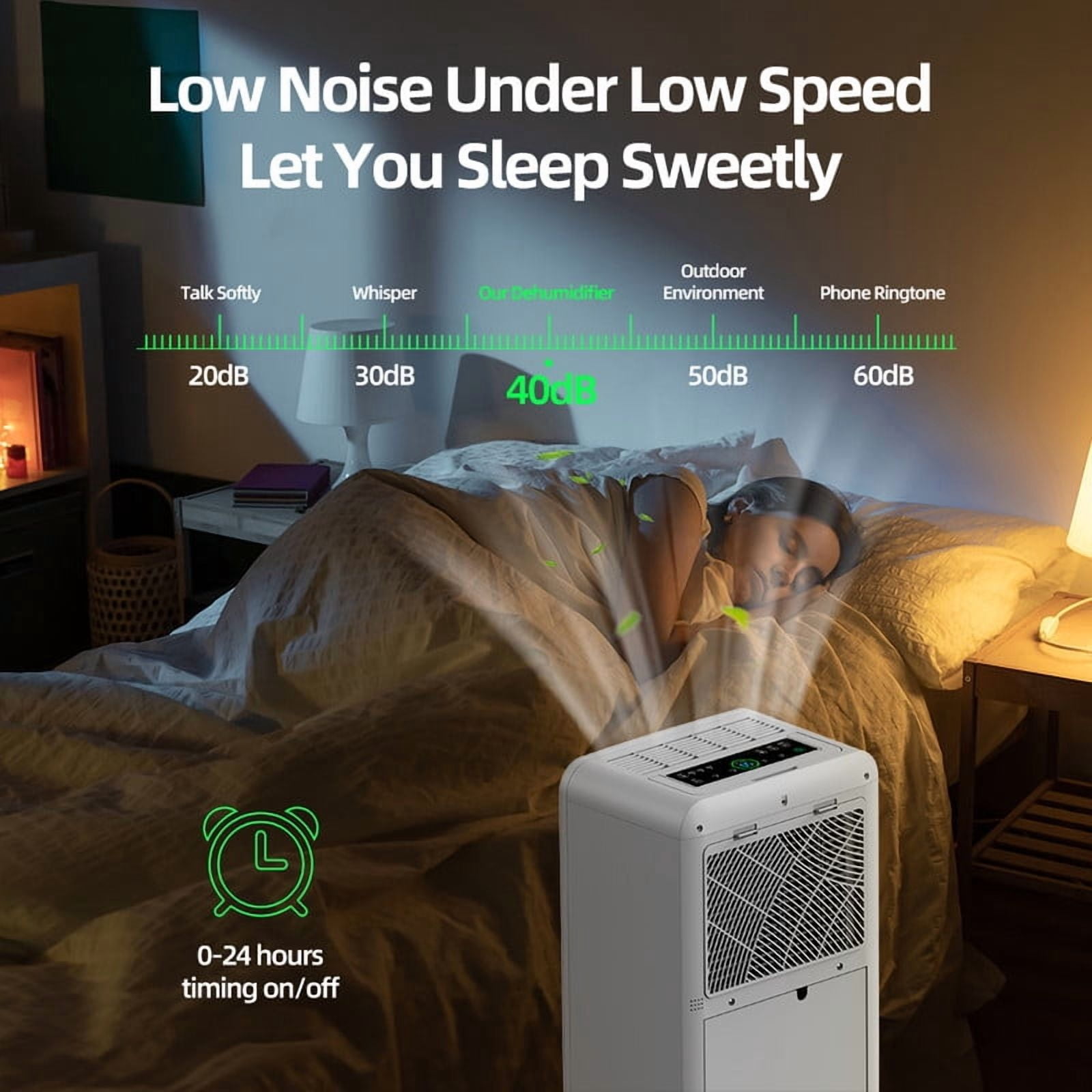 4,000 sq.ft 42 pt White Dehumidifiers for Bedroom Bathroom Home,with Drain Hose,Child Lock,Dehumidify Efficiently