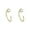 Gold-Toned, variant on Minimalist CZ Half Hoop Earrings for Women Silver Gold-Toned Tiny Clear Cubic Zirconia Open Small Huggie Hoops Earring for Cartilage Piercing Upper Ear Fashion Christmas Holiday Jewelry