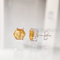 thumbnail image 3 of Citrine Stud Earring, Natural Citrine Earring, November Birthstone, Women Earring, 925 Silver, Anniversary Gift, Christmas, Thanksgiving, Silver Drops, Valentine Earring, Handmade Jewelry, Studs, 3 of 5