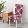 thumbnail image 4 of Retro Checkerboard Dining Chair Covers Set of 4, Washable Stretch Polyester Slipcovers, Removable Seat Protectors for Home Kitchen Dining Room Party, 4 of 7