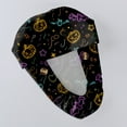 thumbnail image 4 of Women's Bouffant Scrub Caps Halloween Ghost Bat Print Working Cap Nurse Hat Surgical Cap with Button and Sweatband Ponytail Cap, Wash Cap, Baotou Cap, 4 of 4