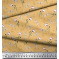thumbnail image 3 of Soimoi Orange Heavy Satin Fabric Dragonfly & Floral Print Sewing Fabric Yard 54 Inch Wide, 3 of 3