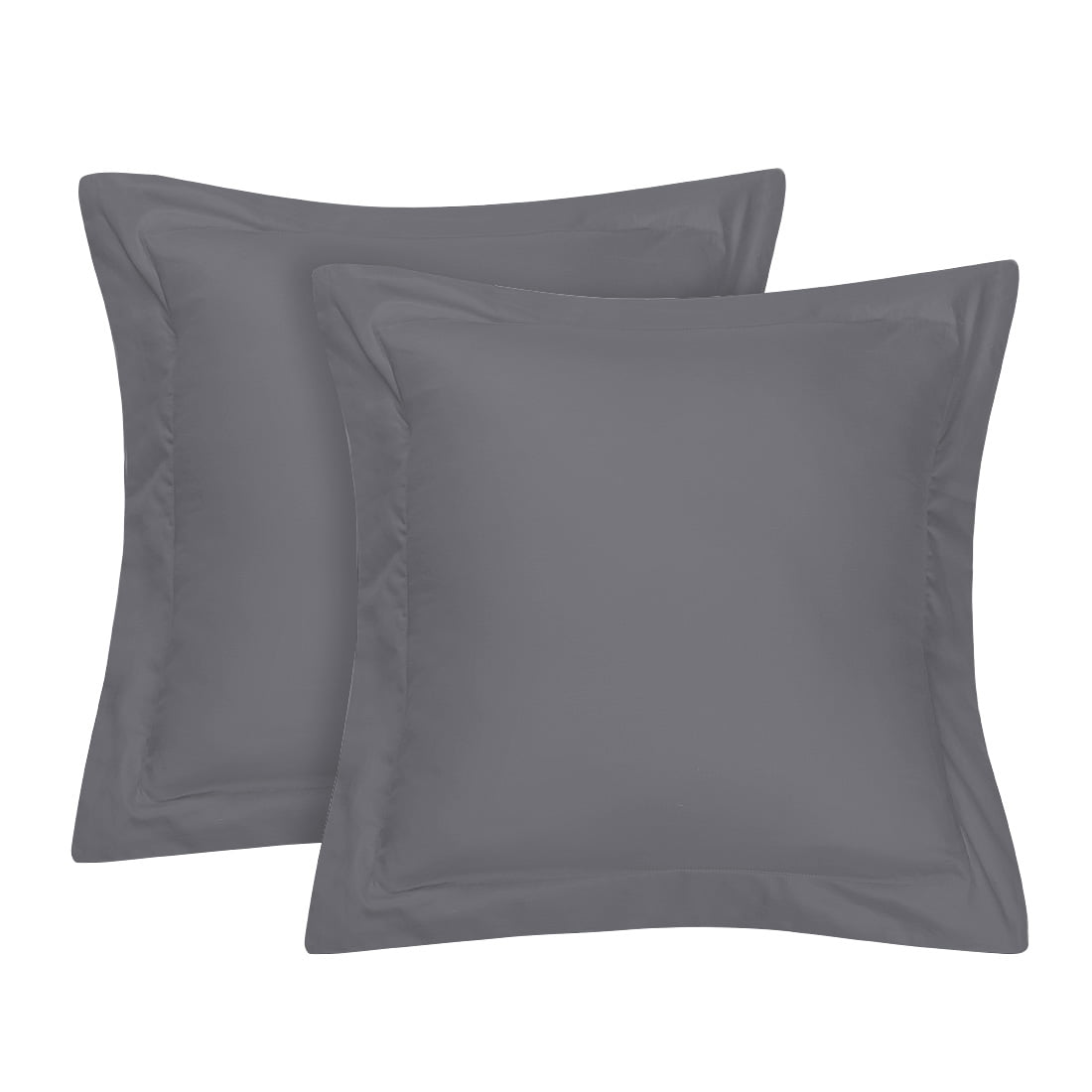 European Square Pillow Shams 26x26 Inch Black Set of 2 Decorative European Pillow Shams Cushion Cover with 2 Inch Flange 100% Egyptian Cotton 600 Thread Count Pillow Cover Euro Shams 26x26 Black