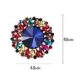thumbnail image 6 of Xinyolin Brooch Badge Electroplating Rhinestone Geometric Shape Temperament Ornamental Dress Up Rust-resistant Flower-Shaped Round Brooch Pin Jewelry Accessories, 6 of 8