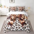 thumbnail image 2 of Feelyou Bling Fashion Bow-tie Twin Bedding Sets 7pcs, Brown Cheetah Print Comforter Set, 2 of 8