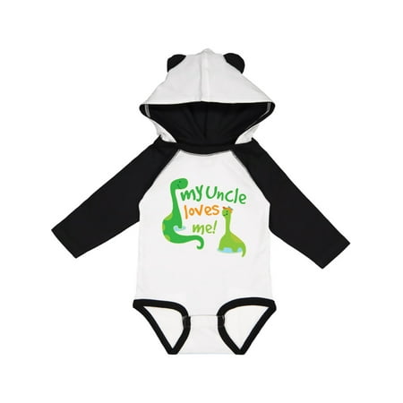 

Inktastic My Uncle Loves Me Gift Baby Boy Long Sleeve Bodysuit