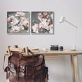 thumbnail image 2 of Blooming Peony Petals Pink Nature Botanical & Floral Graphic Art Gray Framed Art Print Wall Art, Set of 2, 2 of 8