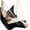 Black, variant on Hanging Hammock Chair Swing with Foot Rest - Indoor and Outdoor Hanging Chair - Quick Easy Setup with Durable Hardware - Full Body Support - 440 Lbs Capacity