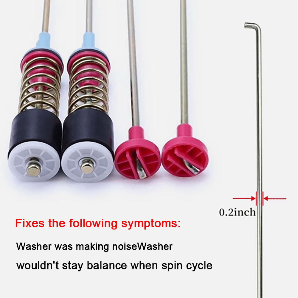 DC97-05280W DC97-16350U Washer Suspension Rod & Damper Replacement Kit - Compatible with Samsung Washing Machines. (4pcs)