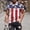 Hot Pink, variant on Men's T-Shirts Tee, Short Sleeve American Flag Casual Crew Neck Summer Tops for Men Blue