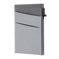 thumbnail image 2 of Cartera delgada para hombre con tarjetero de protección segura, tarjetero de aleación de aluminio con presión lateral, funda delgada minimalista, color gris, tamaño libre, 2 of 14