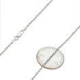 thumbnail image 2 of 1.8mm Solid .925 Sterling Silver Military Ball Chain Necklace + Bracelet Set, 30" (Necklace) + 8" (Bracelet), 2 of 7