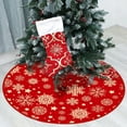 thumbnail image 3 of Cheapark 90cm Christmas Tree Skirt - Festive Tree Bottom Cover, Soft Fabric Decor Enhancing Xmas Tree Display & Holiday Ambiance, 3 of 6