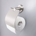 thumbnail image 3 of Soporte de papel higiénico de acero inoxidable, portarrollos de papel higiénico montado en la pared para baño, acabado cepillado con cubierta de agua, 3 of 8